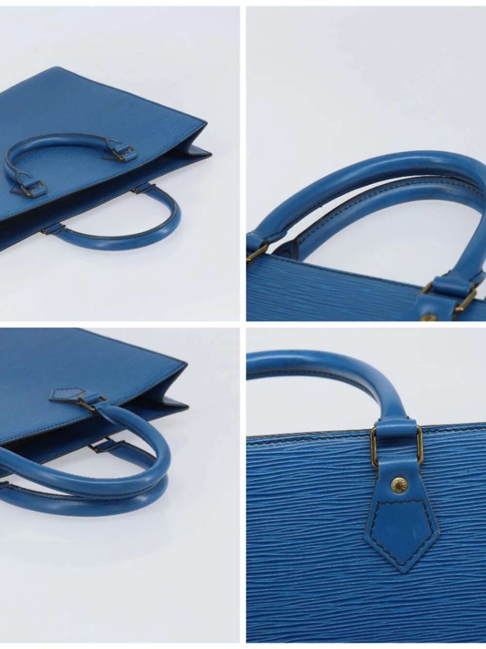 LOUIS VUITTON Epi Sac Plat Hand Bag Blue M52075 LV Auth 169982 - Picture 16 of 16